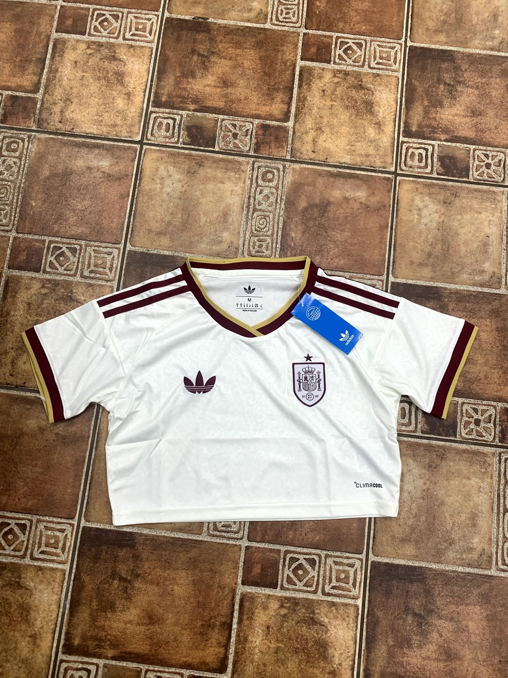 adidas Originals Spain 2026 World Cup Women's Cropped Jersey Size M
